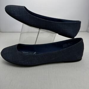 Time and Tru Women's Ballet Flats Navy Blue Denim Canvas Size 11 NWT